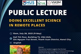 Mời tham dự Bài giảng đại chúng - Public Lecture: Doing excellent science in remote places